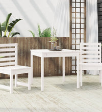 3-tlg. Garten-Bistro-Set Weiß Massivholz Kiefer