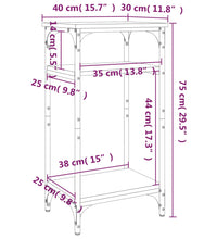 Beistelltisch Schwarz 40x30x75 cm Holzwerkstoff