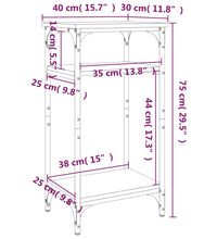 Beistelltisch Sonoma-Eiche 40x30x75 cm Holzwerkstoff