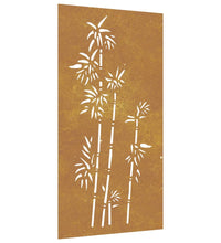 Garten-Wanddeko 105x55 cm Cortenstahl Bambus-Design