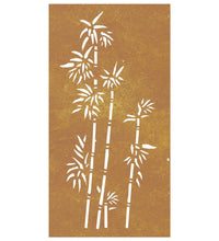 Garten-Wanddeko 105x55 cm Cortenstahl Bambus-Design