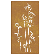 Garten-Wanddeko 105x55 cm Cortenstahl Bambus-Design