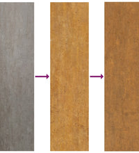 Garten-Wanddeko 105x55 cm Cortenstahl Bambus-Design