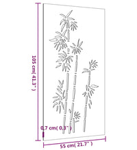 Garten-Wanddeko 105x55 cm Cortenstahl Bambus-Design