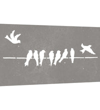 Garten-Wanddeko 105x55 cm Cortenstahl Vogel-Design
