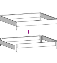 Hochbeet 100x100x18,5 cm Cortenstahl