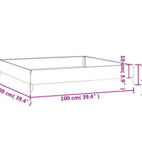 Hochbeet 100x100x18,5 cm Cortenstahl