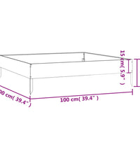 Hochbeet 100x100x26 cm Cortenstahl