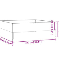 Hochbeet 100x100x33,5 cm Cortenstahl