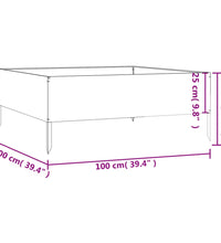 Hochbeet 100x100x41 cm Cortenstahl