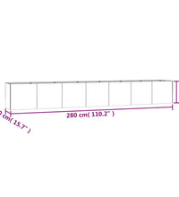 Hochbeet 280x40x40 cm Cortenstahl