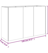 Hochbeet 120x40x80 cm Cortenstahl