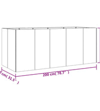 Hochbeet 200x80x80 cm Cortenstahl