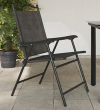Klappbare Gartenstühle 2 Stk. Graumeliert Stahl und Textilene