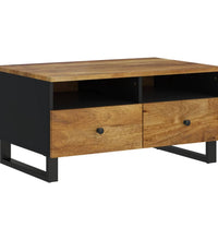 Couchtisch 80x54x40 cm Massivholz Mango & Holzwerkstoff