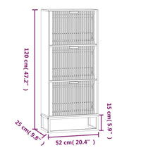 Schuhschrank 52x25x120 cm Holzwerkstoff