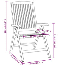 Gartenstühle 2 Stk. Verstellbar Massivholz Teak