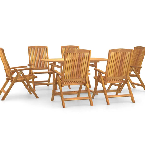 7-tlg. Garten-Essgruppe Massivholz Teak