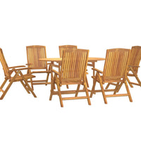 7-tlg. Garten-Essgruppe Massivholz Teak