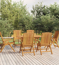 7-tlg. Garten-Essgruppe Massivholz Teak