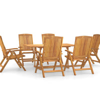 7-tlg. Garten-Essgruppe Massivholz Teak