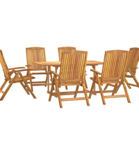 7-tlg. Garten-Essgruppe Massivholz Teak