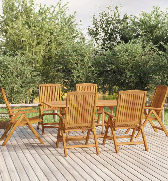 7-tlg. Garten-Essgruppe Massivholz Teak