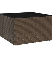 2-tlg. Garten-Lounge-Set mit Kissen Braun Poly Rattan