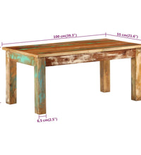 Couchtisch 100x55x45 cm Altholz Massiv