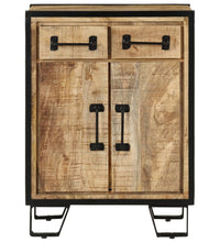 Sideboard mit 2 Schubladen 53x31x72 cm Massivholz Mango & Eisen