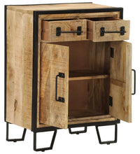 Sideboard mit 2 Schubladen 53x31x72 cm Massivholz Mango & Eisen