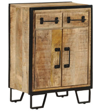 Sideboard mit 2 Schubladen 53x31x72 cm Massivholz Mango & Eisen