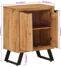 Sideboard mit 2 Türen 55x36x72 cm Massivholz Akazie