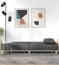 Schlafsofa mit Armlehnen Dunkelgrau Stoff