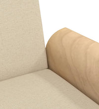 Schlafsofa mit Armlehnen Creme Stoff