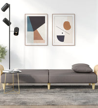 Schlafsofa mit Armlehnen Taupe Stoff