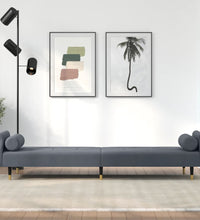 Schlafsofa mit Kissen Dunkelgrau Samt