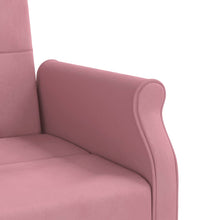 Schlafsofa mit Kissen Rosa Samt