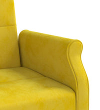 Schlafsofa mit Kissen Gelb Samt