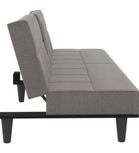 Schlafsofa mit Getränkehaltern Taupe Stoff