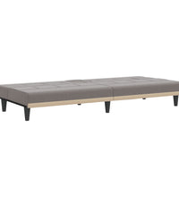 Schlafsofa mit Getränkehaltern Taupe Stoff