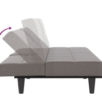 Schlafsofa mit Getränkehaltern Taupe Stoff