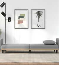 Schlafsofa mit Kissen Hellgrau Stoff