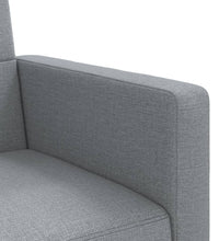 Schlafsofa mit Kissen Hellgrau Stoff