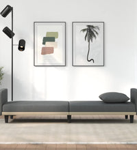 Schlafsofa mit Kissen Dunkelgrau Stoff