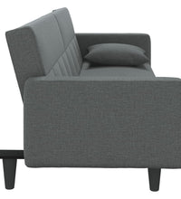 Schlafsofa mit Kissen Dunkelgrau Stoff