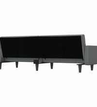 Schlafsofa mit Kissen Dunkelgrau Stoff