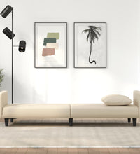 Schlafsofa mit Kissen Creme Stoff