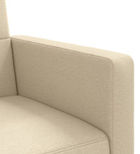 Schlafsofa mit Kissen Creme Stoff