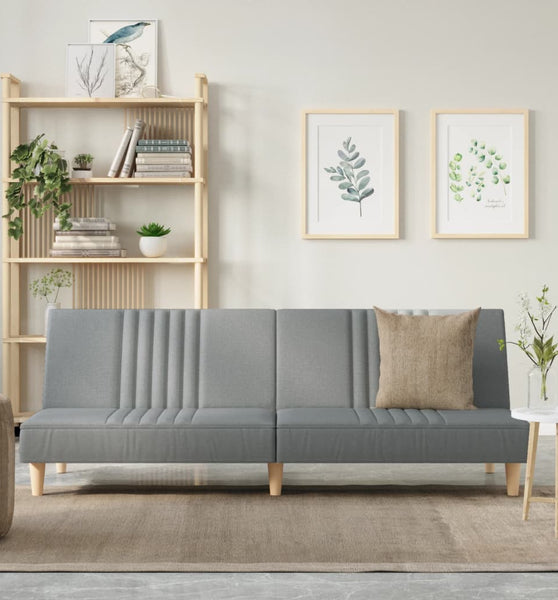 Schlafsofa Hellgrau Stoff